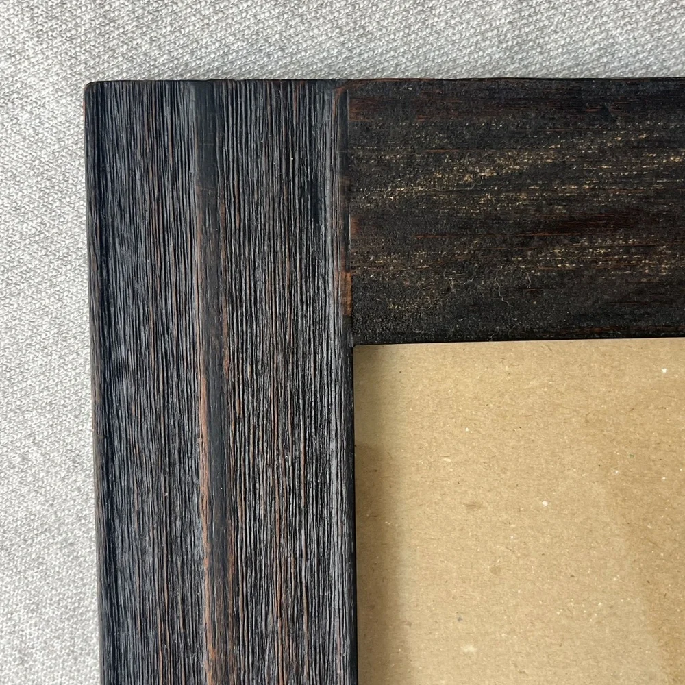 Pottery Barn Red and Dark Brown Wood Picture Frames (Set of 2)